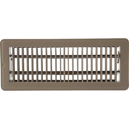 Home Impressions 4 In. x 12 In. Brown Steel Floor Register 1FL0412BR-NH